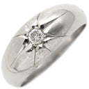 ノンブランド NON BRAND ダイヤリング プラチナシルバー Pt900 ダイヤモンド リング 指輪 1P I粒 月甲丸 14号