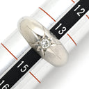 ノンブランド NON BRAND ダイヤリング プラチナシルバー Pt900 ダイヤモンド リング 指輪 1P I粒 月甲丸 14号