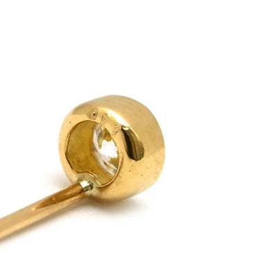 ノンブランド NON BRAND ダイヤピアス イエローゴールド K18YG ダイヤモンド ピアス 1P 1粒