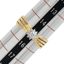 ノンブランド NON BRAND ダイヤリング イエローゴールドXプラチナシルバー K18YG ダイヤモンド Pt900 リング 指輪 フラワー 花 15号