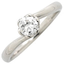 ノンブランド NON BRAND ダイヤリング プラチナシルバー Pt900 ダイヤモンド リング 指輪 1P 1粒 9.5号