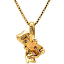 ノンブランド NON BRAND リボンモチーフ ダイヤペンダント イエローゴールド K18YG ダイヤモンド ネックレス 750 18K