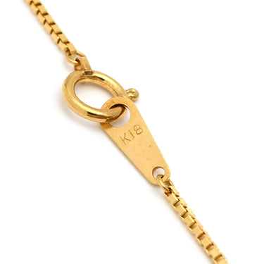 ノンブランド NON BRAND リボンモチーフ ダイヤペンダント イエローゴールド K18YG ダイヤモンド ネックレス 750 18K