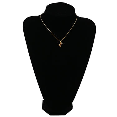 ノンブランド NON BRAND リボンモチーフ ダイヤペンダント イエローゴールド K18YG ダイヤモンド ネックレス 750 18K