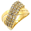 ノンブランド NON BRAND ダイヤリング イエローゴールド K18YG ダイヤモンド リング 指輪 8.5号