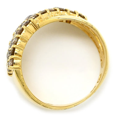 ノンブランド NON BRAND ダイヤリング イエローゴールド K18YG ダイヤモンド リング 指輪 8.5号