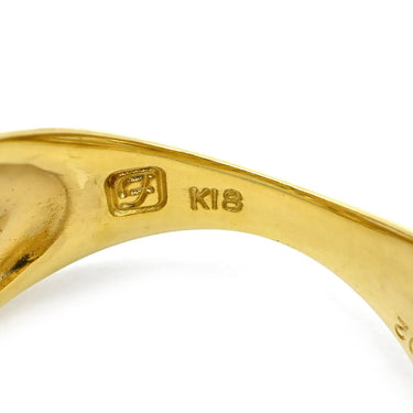 ノンブランド NON BRAND ダイヤリング イエローゴールド K18YG ダイヤモンド リング 指輪 8.5号