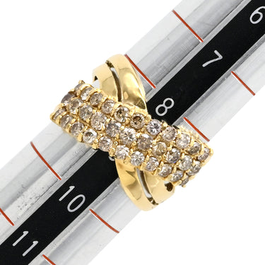 ノンブランド NON BRAND ダイヤリング イエローゴールド K18YG ダイヤモンド リング 指輪 8.5号