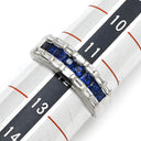 ノンブランド NON BRAND ブルーサファイア ダイヤ リング プラチナシルバー Pt900 サファイア ダイヤモンド リング 指輪 青 プラチナ 12号