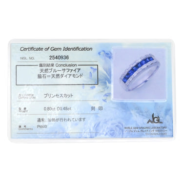 ノンブランド NON BRAND ブルーサファイア ダイヤ リング プラチナシルバー Pt900 サファイア ダイヤモンド リング 指輪 青 プラチナ 12号