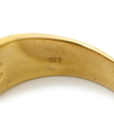 ノンブランド NON BRAND サファイア ダイヤ リング イエローゴールド K18YG サファイア ダイヤモンド リング 指輪 13.5号