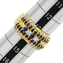 ノンブランド NON BRAND サファイア ダイヤ リング イエローゴールド K18YG サファイア ダイヤモンド リング 指輪 13.5号