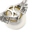 ノンブランド NON BRAND 白蝶パール ダイヤリング プラチナシルバー Pt900 パール ダイヤモンド リング 指輪 1粒 1P 12号