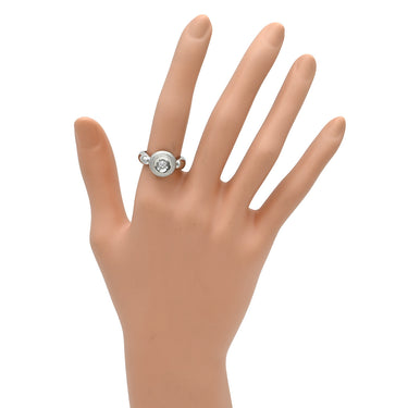 ノンブランド NON BRAND ダイヤリング プラチナシルバー Pt850 ダイヤモンド リング 指輪 1P 1粒 12号