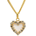 ノンブランド NON BRAND ハート ダイヤペンダント イエローゴールド K18YG ダイヤモンド ネックレス 750 18K