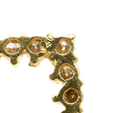 ノンブランド NON BRAND ハート ダイヤペンダント イエローゴールド K18YG ダイヤモンド ネックレス 750 18K