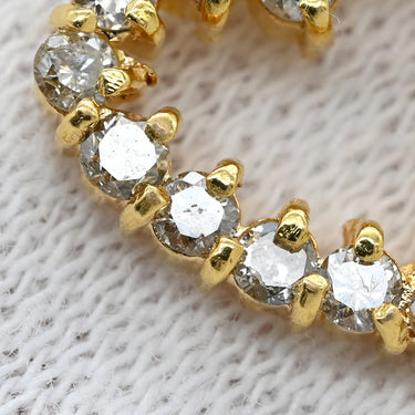 ノンブランド NON BRAND ハート ダイヤペンダント イエローゴールド K18YG ダイヤモンド ネックレス 750 18K