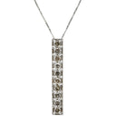 ノンブランド NON BRAND ダイヤペンダント ホワイトゴールド K18WG ダイヤモンド ネックレス 10P 一文字