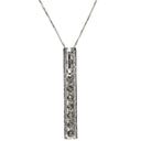 ノンブランド NON BRAND ダイヤペンダント ホワイトゴールド K18WG ダイヤモンド ネックレス 10P 一文字