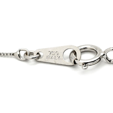 ノンブランド NON BRAND ダイヤペンダント ホワイトゴールド K18WG ダイヤモンド ネックレス 10P 一文字