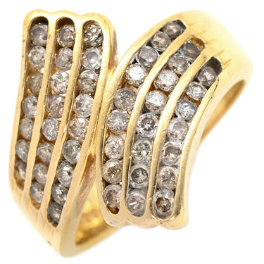 ノンブランド NON BRAND ダイヤリング イエローゴールド K18YG ダイヤモンド リング 指輪 12号