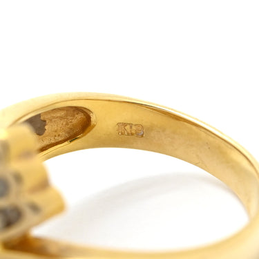 ノンブランド NON BRAND ダイヤリング イエローゴールド K18YG ダイヤモンド リング 指輪 12号