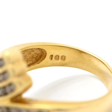 ノンブランド NON BRAND ダイヤリング イエローゴールド K18YG ダイヤモンド リング 指輪 12号