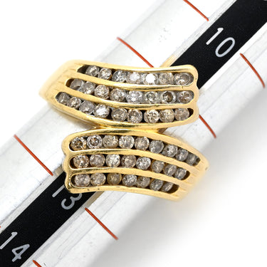 ノンブランド NON BRAND ダイヤリング イエローゴールド K18YG ダイヤモンド リング 指輪 12号