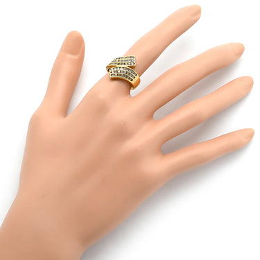 ノンブランド NON BRAND ダイヤリング イエローゴールド K18YG ダイヤモンド リング 指輪 12号