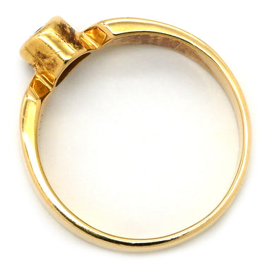 ノンブランド NON BRAND ダイヤリング イエローゴールド K18YG ダイヤモンド リング 指輪 1P 1粒 12号