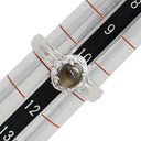 ノンブランド NON BRAND キャッツアイ ダイヤリング プラチナシルバー Pt850 クリソベリルキャッツアイ ダイヤモンド リング 指輪 猫目石 10.5号