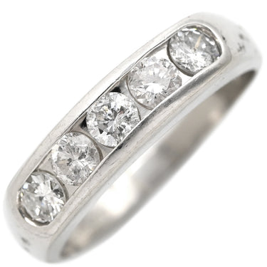 ノンブランド NON BRAND ダイヤリング プラチナシルバー Pt900 ダイヤモンド リング 指輪 5P 5粒 一文字 10.5号