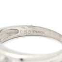 ノンブランド NON BRAND ダイヤリング プラチナシルバー Pt900 ダイヤモンド リング 指輪 5P 5粒 一文字 10.5号