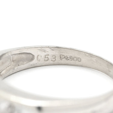 ノンブランド NON BRAND ダイヤリング プラチナシルバー Pt900 ダイヤモンド リング 指輪 5P 5粒 一文字 10.5号