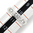 ノンブランド NON BRAND ダイヤリング プラチナシルバー Pt900 ダイヤモンド リング 指輪 5P 5粒 一文字 10.5号