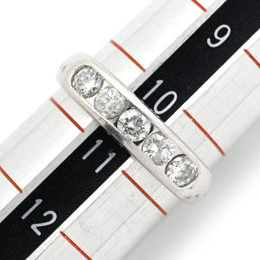 ノンブランド NON BRAND ダイヤリング プラチナシルバー Pt900 ダイヤモンド リング 指輪 5P 5粒 一文字 10.5号