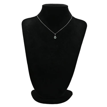 ノンブランド NON BRAND エメラルド ダイヤ プラチナシルバー Pt900 Pt850 エメラルド ダイヤモンド ネックレス プラチナ グリーン 緑 Pt850 スクエア ペンダント