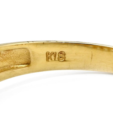 ノンブランド NON BRAND ダイヤリング イエローゴールド K18YG ダイヤモンド リング 指輪 12号