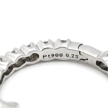 ノンブランド NON BRAND ダイヤピアス 片耳用 プラチナシルバー Pt900 ダイヤモンド ピアス フープピアス