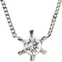 ノンブランド NON BRAND ダイヤペンダント プラチナシルバー Pt900 ダイヤモンド Pt850(チェーン) ネックレス 1P 1粒