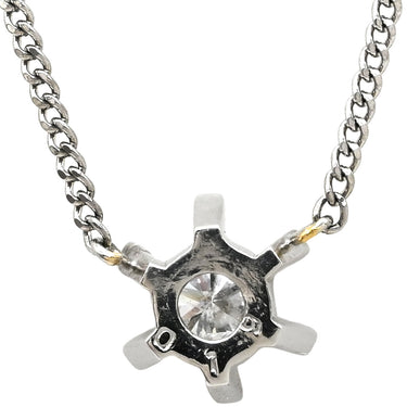 ノンブランド NON BRAND ダイヤペンダント プラチナシルバー Pt900 ダイヤモンド Pt850(チェーン) ネックレス 1P 1粒