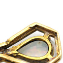 ノンブランド NON BRAND オパール ダイヤ ペンダントトップ イエローゴールド K18YG オパール ダイヤモンド ペンダントトップ 1Pダイヤ ネックレストップ