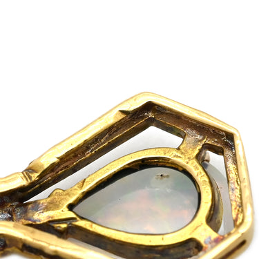 ノンブランド NON BRAND オパール ダイヤ ペンダントトップ イエローゴールド K18YG オパール ダイヤモンド ペンダントトップ 1Pダイヤ ネックレストップ