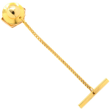 ノンブランド NON BRAND イエローゴールド×オレンジ K18YG シトリン GP(留め具) タイピン シトリン オレンジ Au750 18K 18金 黄水晶 天然石 タイタック