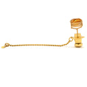 ノンブランド NON BRAND イエローゴールド×オレンジ K18YG シトリン GP(留め具) タイピン シトリン オレンジ Au750 18K 18金 黄水晶 天然石 タイタック