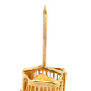 ノンブランド NON BRAND イエローゴールド×オレンジ K18YG シトリン GP(留め具) タイピン シトリン オレンジ Au750 18K 18金 黄水晶 天然石 タイタック