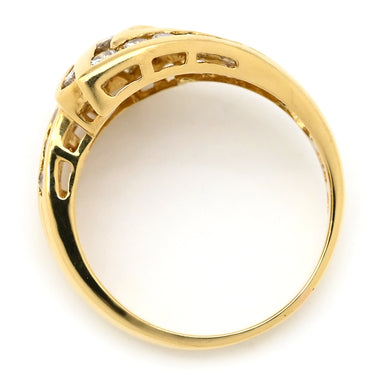 ノンブランド NON BRAND ダイヤリング イエローゴールド K18YG ダイヤモンド リング 指輪 13号