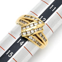 ノンブランド NON BRAND ダイヤリング イエローゴールド K18YG ダイヤモンド リング 指輪 13号