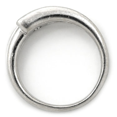 ノンブランド NON BRAND ダイヤリング プラチナシルバー Pt900 ダイヤモンド リング 指輪 1P 1粒 名前の刻印あり 10号