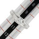 ノンブランド NON BRAND ダイヤリング プラチナシルバー Pt900 ダイヤモンド リング 指輪 1P 1粒 名前の刻印あり 10号